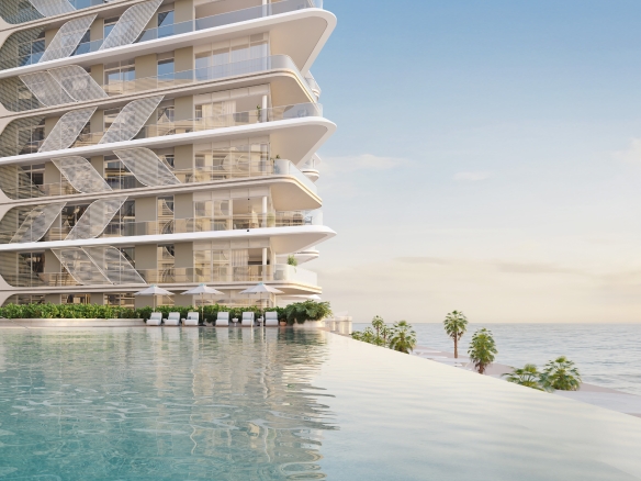 FAHID BEACH TERRACES 13 Fahid Beach Residences – 2-Bedroom + Maid Apartment with Sea View |
